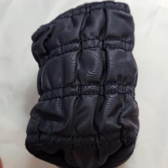 Coach Small Boxy Cosmetic Case with Ruching in navy blue nylon - Picture 9 of 9